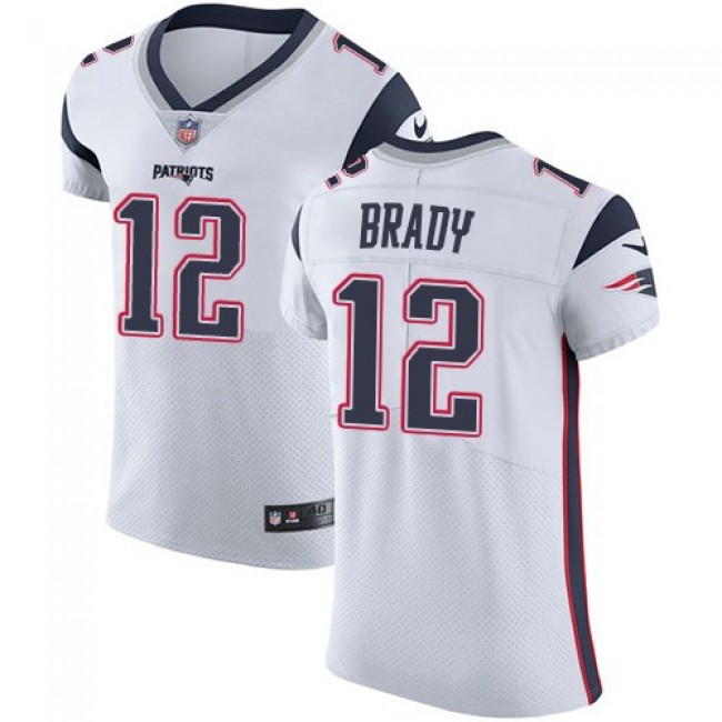 Nike Patriots #12 Tom Brady White Men's Stitched NFL Vapor Untouchable Elite Jersey