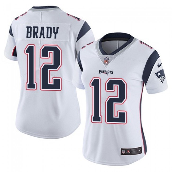 Women's Patriots #12 Tom Brady White Stitched NFL Vapor Untouchable Limited Jersey