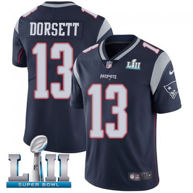 New England Patriots #13 Phillip Dorsett Navy Blue Team Color Super Bowl LII Youth Stitched NFL Vapor Untouchable Limited Jersey