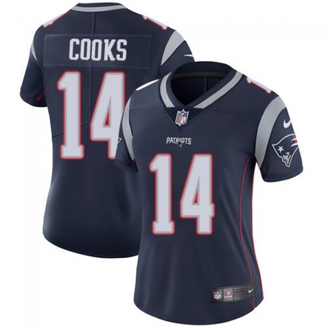 Women's Patriots #14 Brandin Cooks Navy Blue Team Color Stitched NFL Vapor Untouchable Limited Jersey
