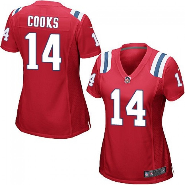 Women's Patriots #14 Brandin Cooks Red Alternate Stitched NFL Elite Jersey