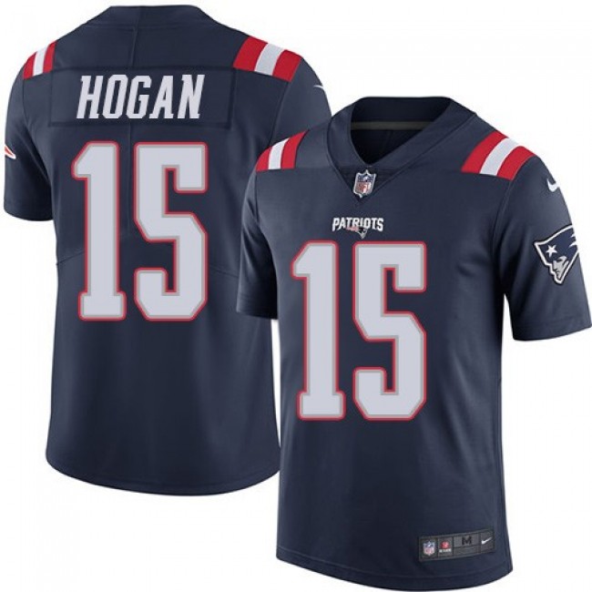 New England Patriots #15 Chris Hogan Navy Blue Youth Stitched NFL Limited Rush Jersey