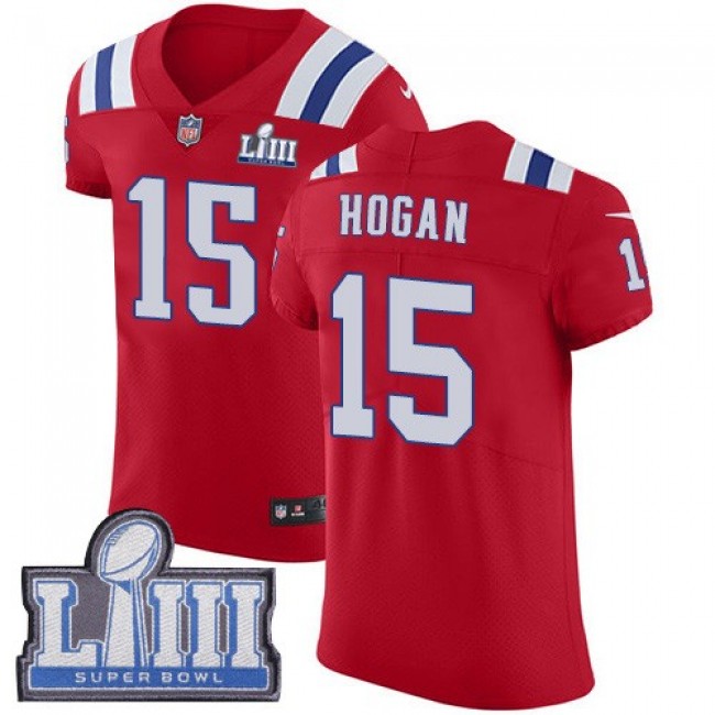 Nike Patriots #15 Chris Hogan Red Alternate Super Bowl LIII Bound Men's Stitched NFL Vapor Untouchable Elite Jersey
