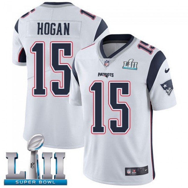 New England Patriots #15 Chris Hogan White Super Bowl LII Youth Stitched NFL Vapor Untouchable Limited Jersey
