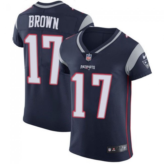 Nike Patriots #17 Antonio Brown Navy Blue Team Color Men's Stitched NFL Vapor Untouchable Elite Jersey