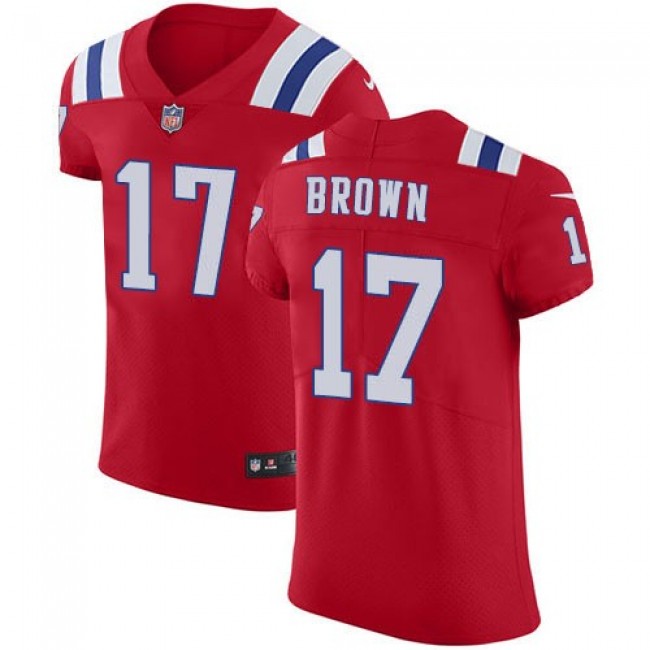 Nike Patriots #17 Antonio Brown Red Alternate Men's Stitched NFL Vapor Untouchable Elite Jersey