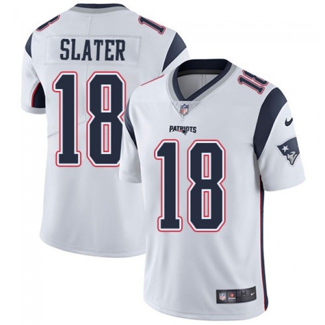 Nike Patriots #18 Matt Slater White Men's Stitched NFL Vapor Untouchable Limited Jersey
