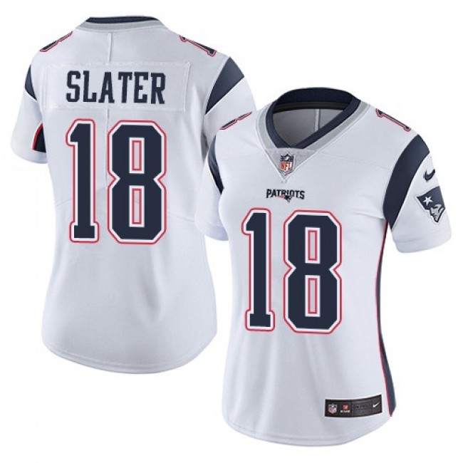 Women's Patriots #18 Matt Slater White Stitched NFL Vapor Untouchable Limited Jersey