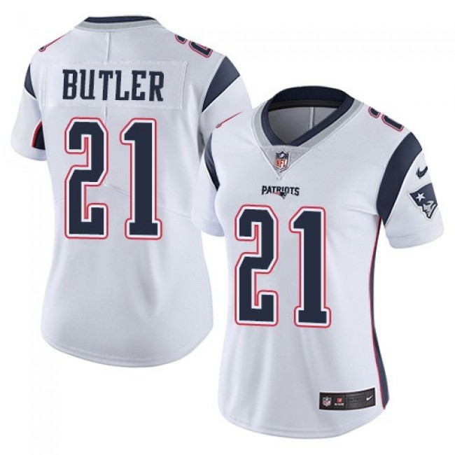 Women's Patriots #21 Malcolm Butler White Stitched NFL Vapor Untouchable Limited Jersey