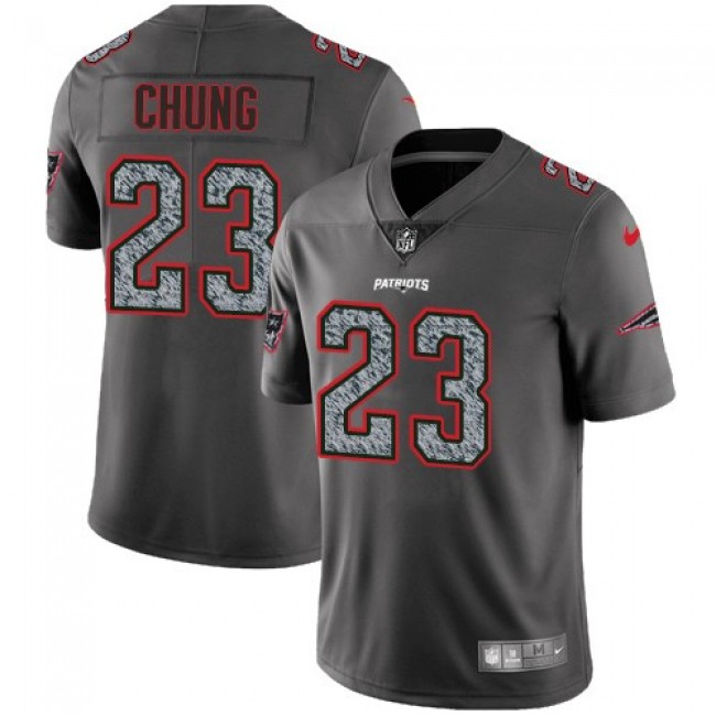 Nike Patriots #23 Patrick Chung Gray Static Men's Stitched NFL Vapor Untouchable Limited Jersey