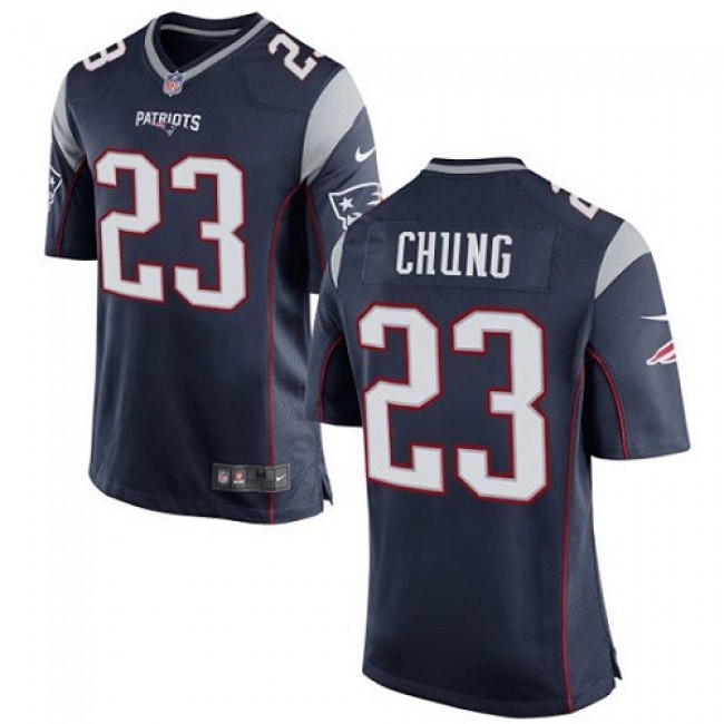 New England Patriots #23 Patrick Chung Navy Blue Team Color Youth Stitched NFL New Elite Jersey