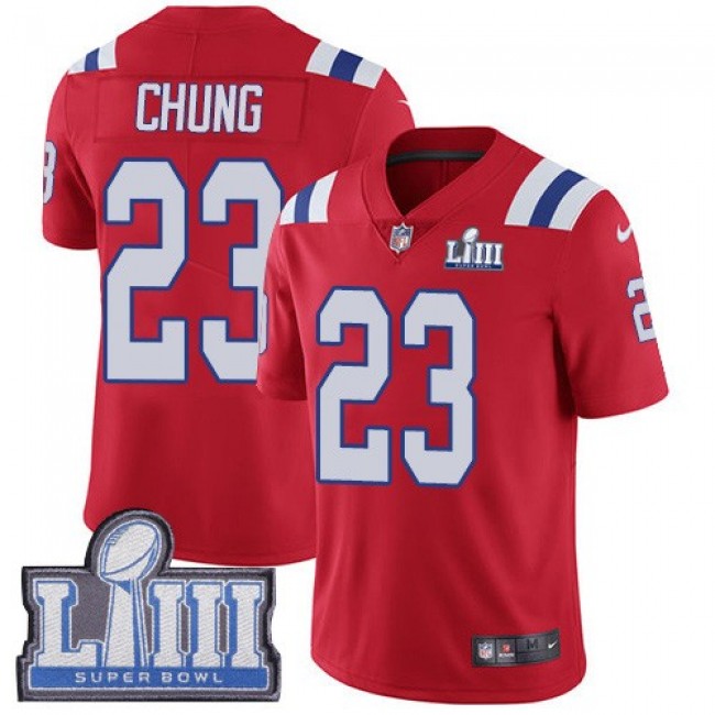 Nike Patriots #23 Patrick Chung Red Alternate Super Bowl LIII Bound Men's Stitched NFL Vapor Untouchable Limited Jersey