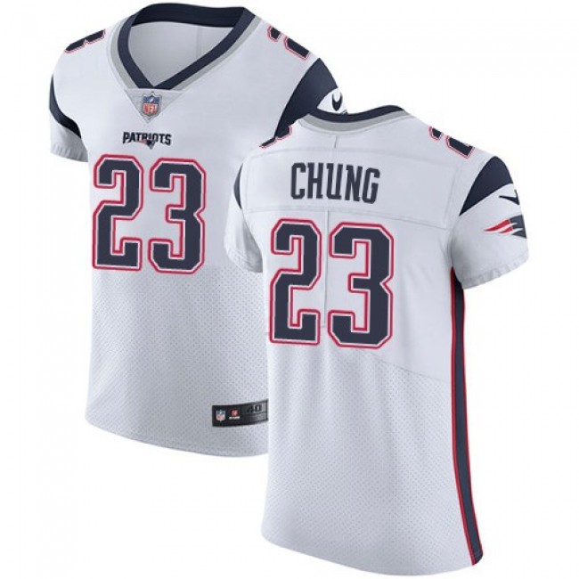 Nike Patriots #23 Patrick Chung White Men's Stitched NFL Vapor Untouchable Elite Jersey