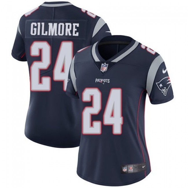Women's Patriots #24 Stephon Gilmore Navy Blue Team Color Stitched NFL Vapor Untouchable Limited Jersey