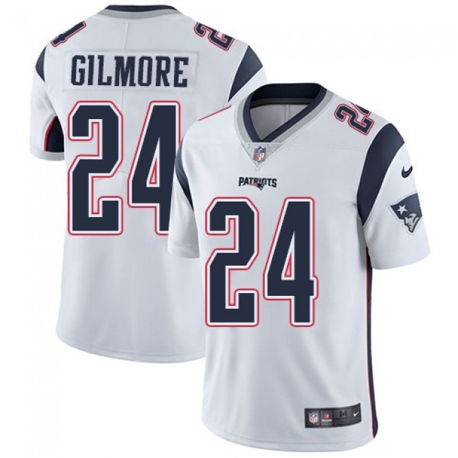New England Patriots #24 Stephon Gilmore White Youth Stitched NFL Vapor Untouchable Limited Jersey