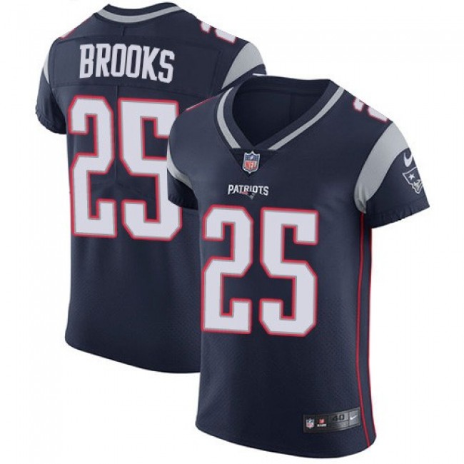 Nike Patriots #25 Terrence Brooks Navy Blue Team Color Men's Stitched NFL Vapor Untouchable Elite Jersey