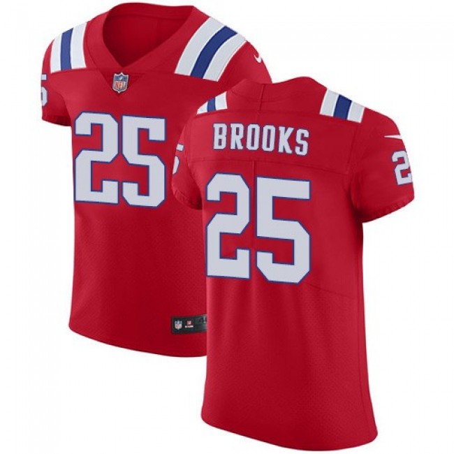 Nike Patriots #25 Terrence Brooks Red Alternate Men's Stitched NFL Vapor Untouchable Elite Jersey
