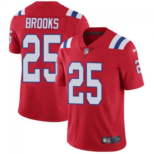 Nike Patriots #25 Terrence Brooks Red Alternate Men's Stitched NFL Vapor Untouchable Limited Jersey