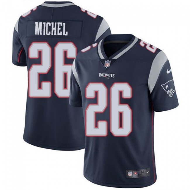 Nike Patriots #26 Sony Michel Navy Blue Team Color Men's Stitched NFL Vapor Untouchable Limited Jersey