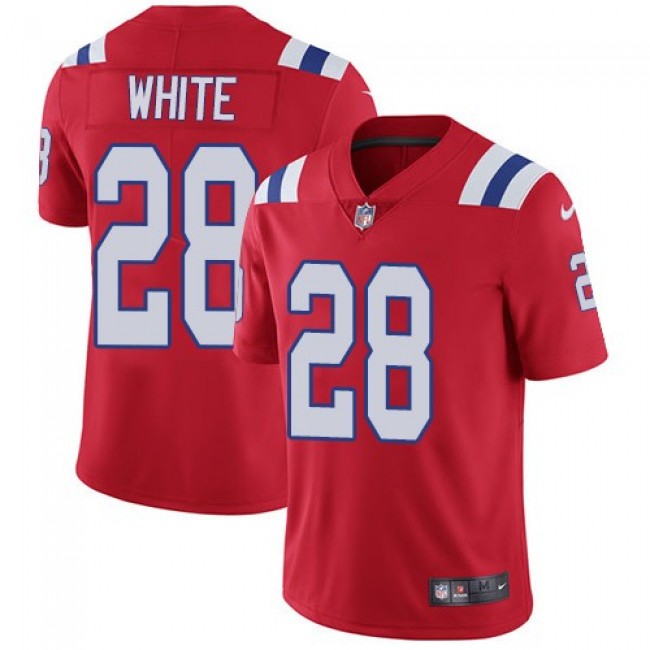 New England Patriots #28 James White Red Alternate Youth Stitched NFL Vapor Untouchable Limited Jersey