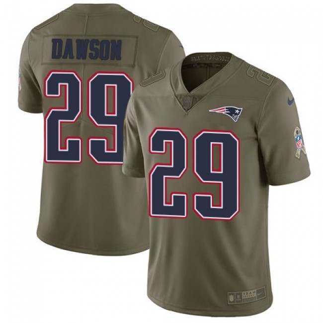 Nike Patriots #29 Duke Dawson Olive Men's Stitched NFL Limited 2017 Salute To Service Jersey
