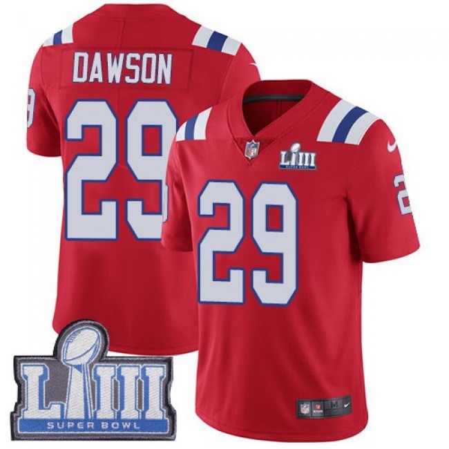 Nike Patriots #29 Duke Dawson Red Alternate Super Bowl LIII Bound Men's Stitched NFL Vapor Untouchable Limited Jersey