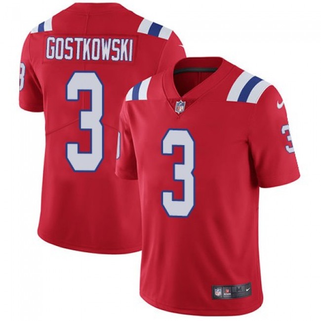 Nike Patriots #3 Stephen Gostkowski Red Alternate Men's Stitched NFL Vapor Untouchable Limited Jersey