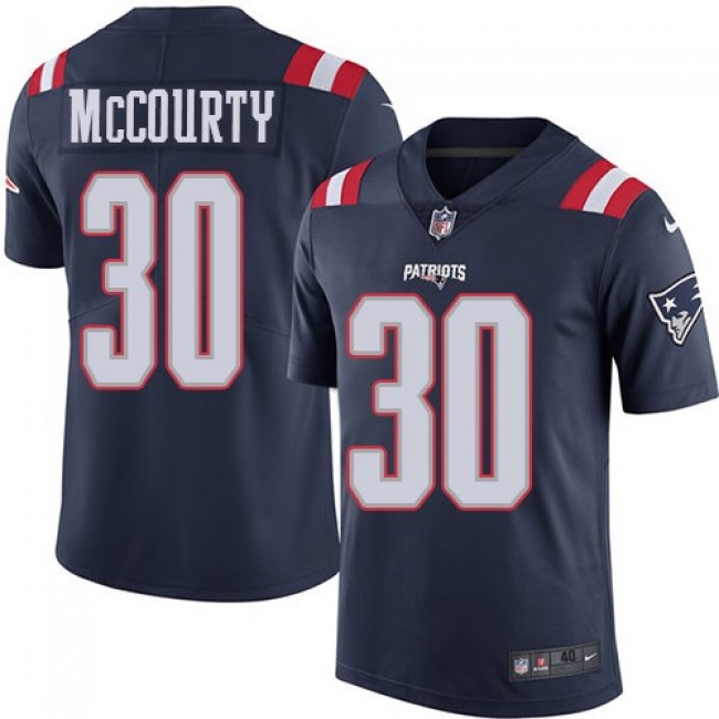 Nike Patriots #30 Jason McCourty Navy Blue Men's Stitched NFL Limited Rush Jersey