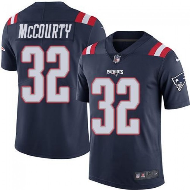 Nike Patriots #32 Devin McCourty Navy Blue Men's Stitched NFL Limited Rush Jersey