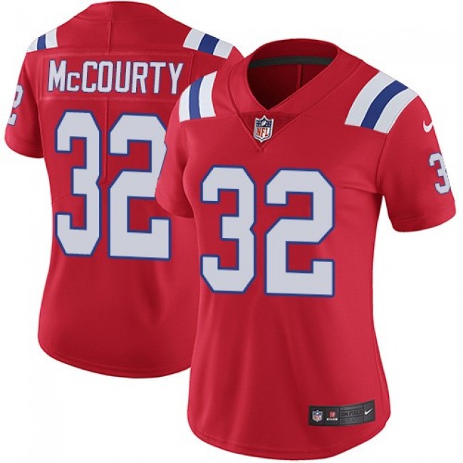 Women's Patriots #32 Devin McCourty Red Alternate Stitched NFL Vapor Untouchable Limited Jersey