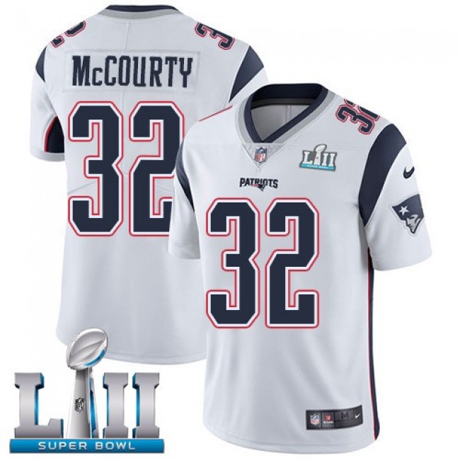 New England Patriots #32 Devin McCourty White Super Bowl LII Youth Stitched NFL Vapor Untouchable Limited Jersey