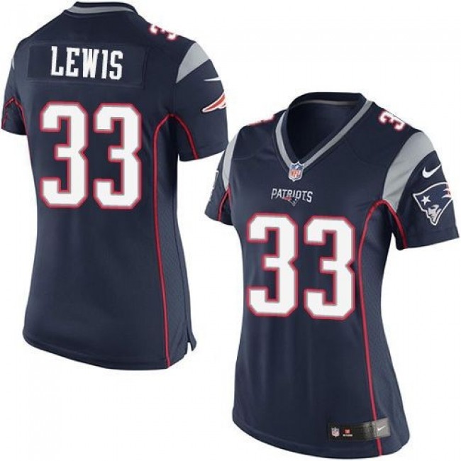 Women's Patriots #33 Dion Lewis Navy Blue Team Color Stitched NFL New Elite Jersey
