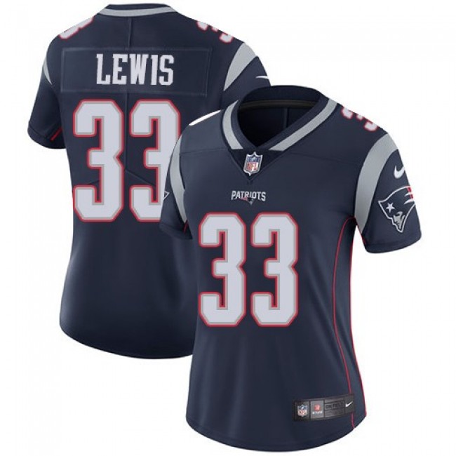 Women's Patriots #33 Dion Lewis Navy Blue Team Color Stitched NFL Vapor Untouchable Limited Jersey