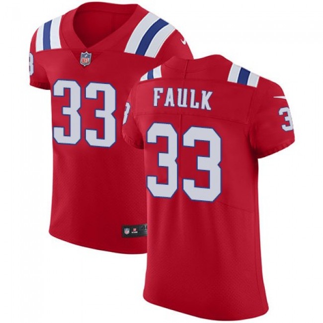 Nike Patriots #33 Kevin Faulk Red Alternate Men's Stitched NFL Vapor Untouchable Elite Jersey