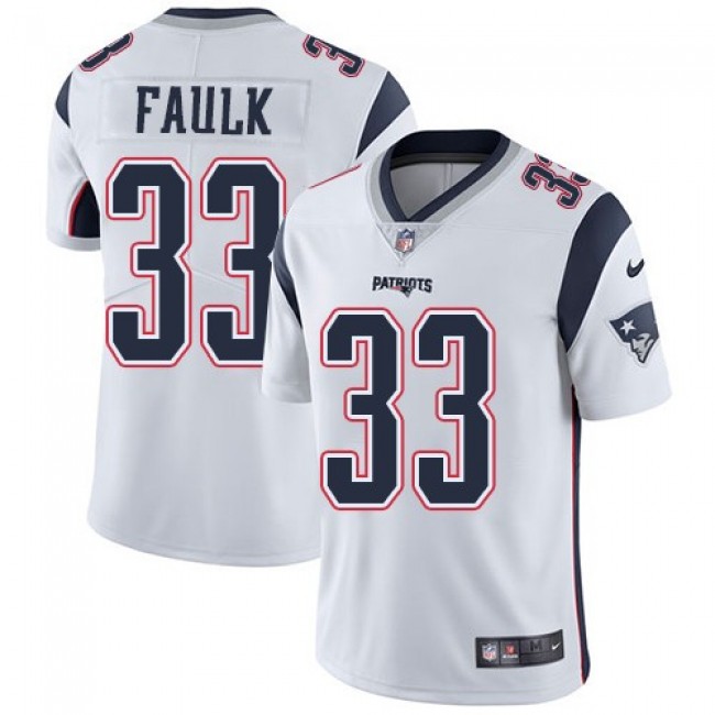 Nike Patriots #33 Kevin Faulk White Men's Stitched NFL Vapor Untouchable Limited Jersey
