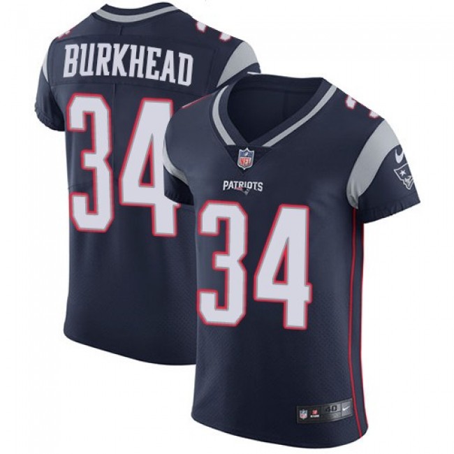 Nike Patriots #34 Rex Burkhead Navy Blue Team Color Men's Stitched NFL Vapor Untouchable Elite Jersey