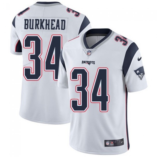 Nike Patriots #34 Rex Burkhead White Men's Stitched NFL Vapor Untouchable Limited Jersey