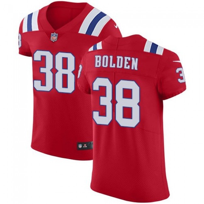 Nike Patriots #38 Brandon Bolden Red Alternate Men's Stitched NFL Vapor Untouchable Elite Jersey