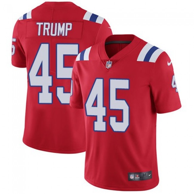 New England Patriots #45 Donald Trump Red Alternate Youth Stitched NFL Vapor Untouchable Limited Jersey