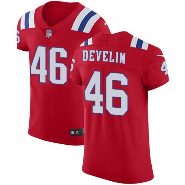 Nike Patriots #46 James Develin Red Alternate Men's Stitched NFL Vapor Untouchable Elite Jersey