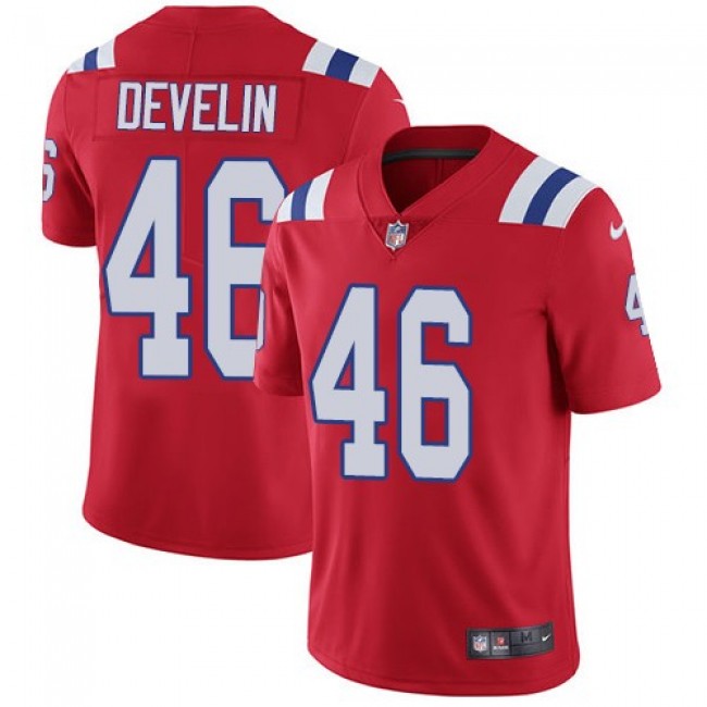 Nike Patriots #46 James Develin Red Alternate Men's Stitched NFL Vapor Untouchable Limited Jersey