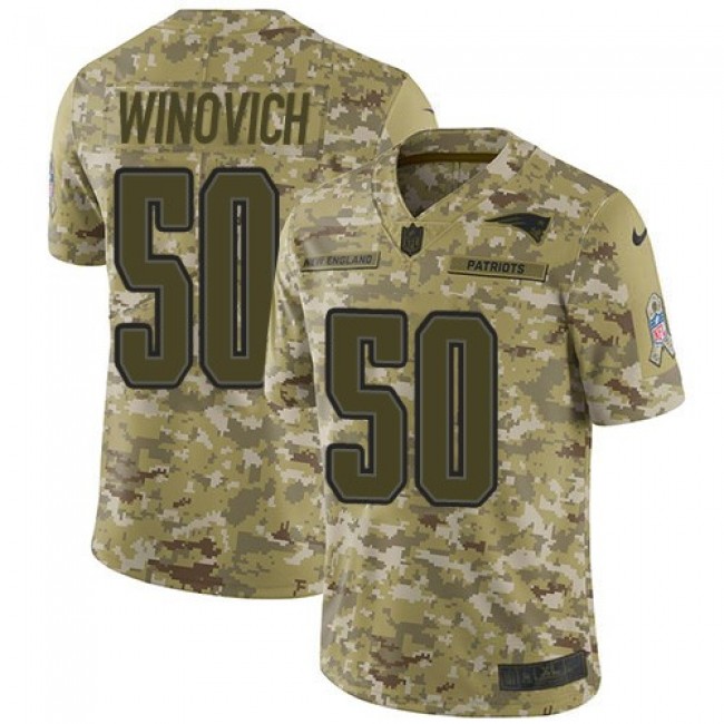 Nike Patriots #50 Chase Winovich Camo Men's Stitched NFL Limited 2018 Salute To Service Jersey