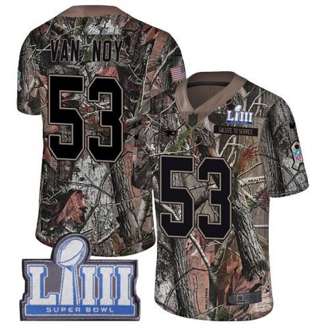 Nike Patriots #53 Kyle Van Noy Camo Super Bowl LIII Bound Men's Stitched NFL Limited Rush Realtree Jersey