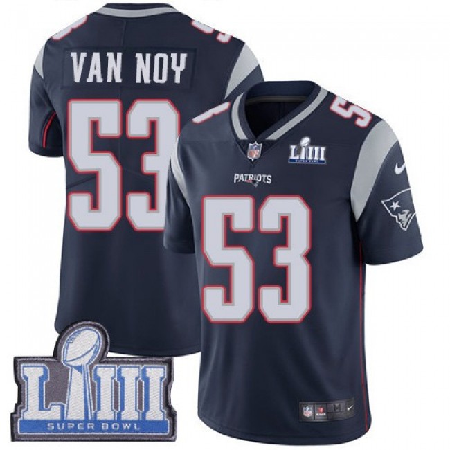 Nike Patriots #53 Kyle Van Noy Navy Blue Team Color Super Bowl LIII Bound Men's Stitched NFL Vapor Untouchable Limited Jersey