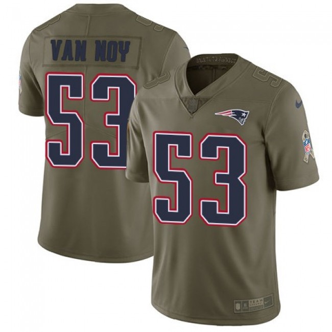 Nike Patriots #53 Kyle Van Noy Olive Men's Stitched NFL Limited 2017 Salute To Service Jersey