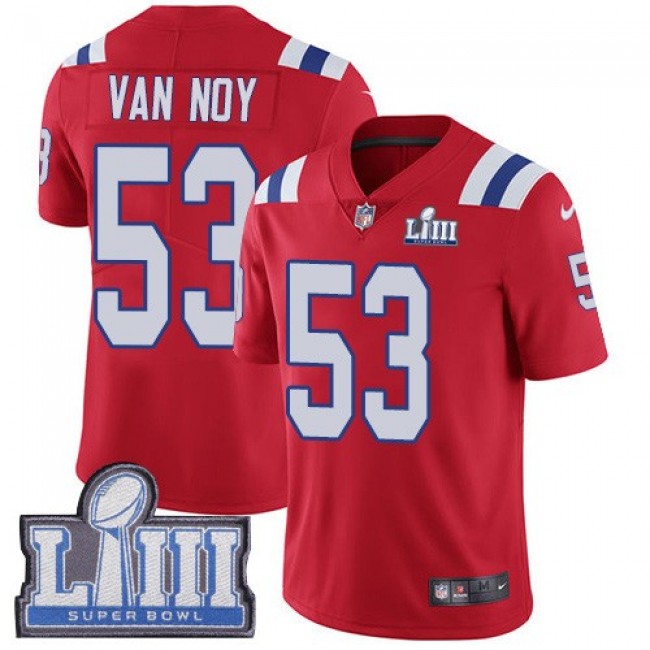 Nike Patriots #53 Kyle Van Noy Red Alternate Super Bowl LIII Bound Men's Stitched NFL Vapor Untouchable Limited Jersey