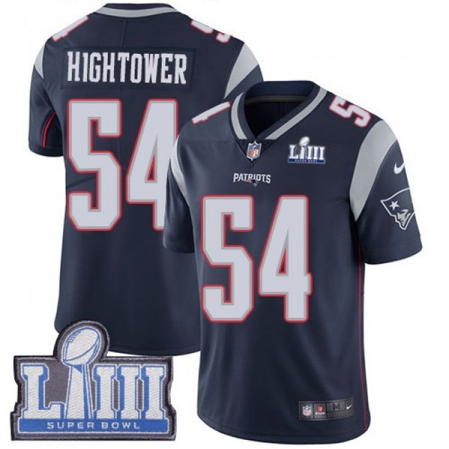 Nike Patriots #54 Dont'a Hightower Navy Blue Team Color Super Bowl LIII Bound Men's Stitched NFL Vapor Untouchable Limited Jersey