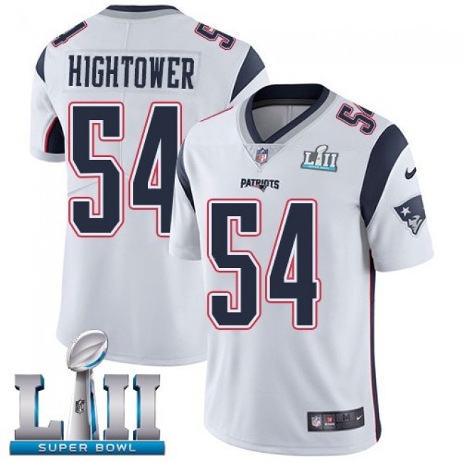 New England Patriots #54 Dont a Hightower White Super Bowl LII Youth Stitched NFL Vapor Untouchable Limited Jersey