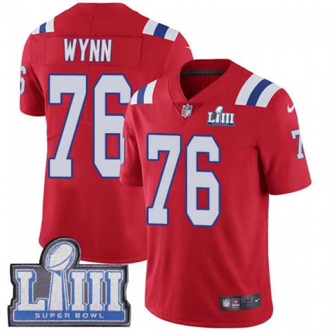 Nike Patriots #76 Isaiah Wynn Red Alternate Super Bowl LIII Bound Men's Stitched NFL Vapor Untouchable Limited Jersey