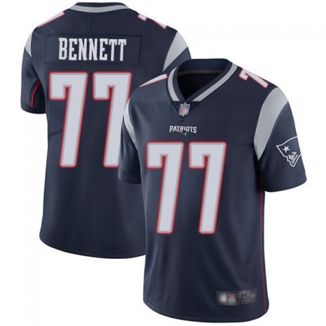Nike Patriots #77 Michael Bennett Navy Blue Team Color Men's Stitched NFL Vapor Untouchable Limited Jersey